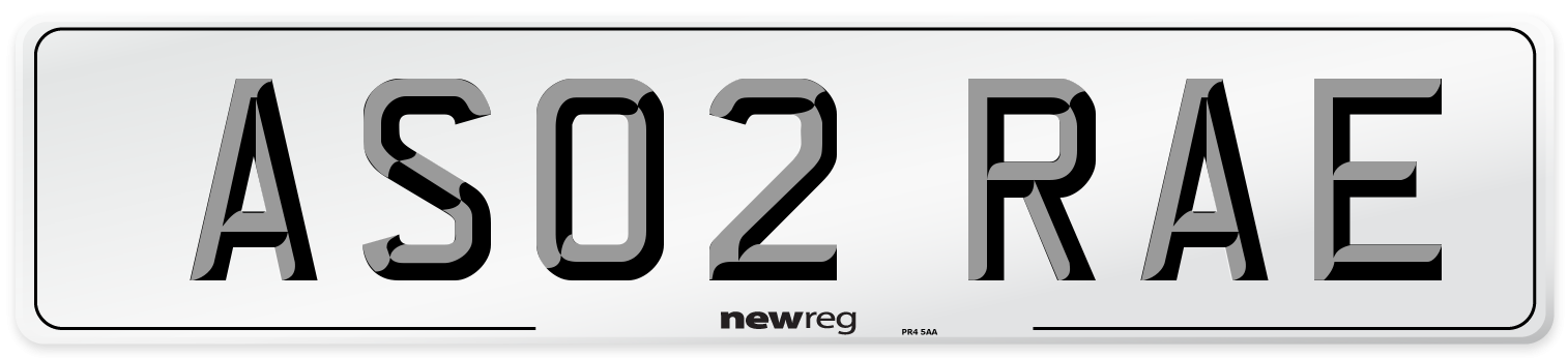 AS02 RAE Number Plate from New Reg